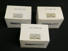 3 x cctv lens 3.5 - 8mm f1.4 auto iris / dc  #22/9#