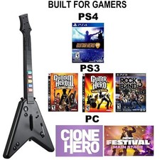 Wireless Guitar Controller for Guitar Hero & Rock PlayStation 4/PC/PS4/PS3