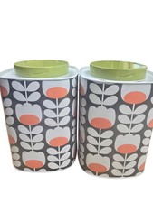 Orla Kiely Set of 2 Retro Flower Pattern Storage Tins