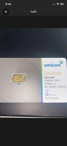 Umicore gram fine - gram, gold