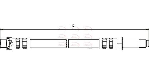Apec front brake - hose, for