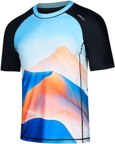 Men short sleeve rash - short, vest