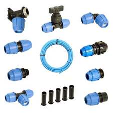 MDPE Plastic Compression Fittings 20mm FLOPLAST Water Pipe WRAS Approved
