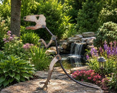 Handcrafted scrap metal rex - metal,