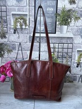 THE BRIDGE shoulder bag handbag chestnut leather - good condition