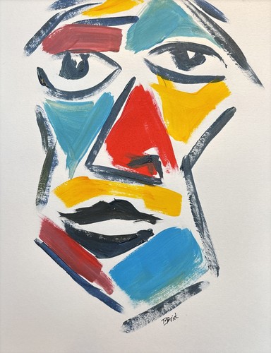 Abstract painting 9x12 - painting,