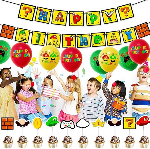 Pcs super mario birthday - 34,