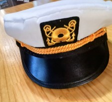 Nautical Captain Hat White