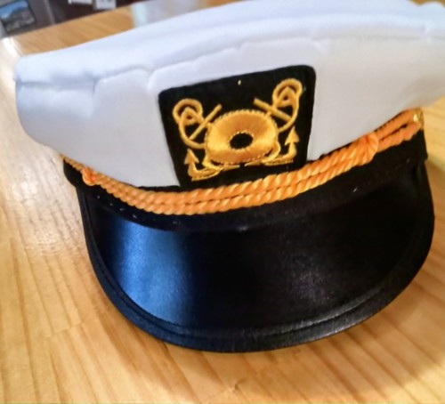 Nautical captain hat white - nautical,