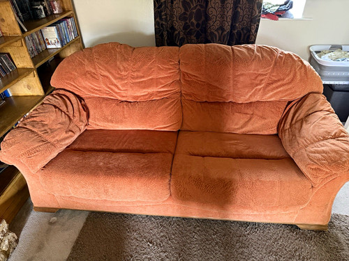 Orange textured fabric - orange,
