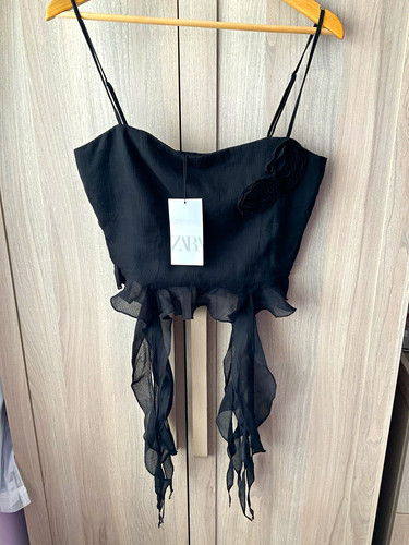 Zara black cotton - black, muslin
