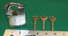 Abloy 342 model padlock with 3 working keys - Tested good