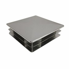 Chrome Square Plastic Blanking End Caps and Tube Inserts 50mm x 50mm (CRO50SQ)