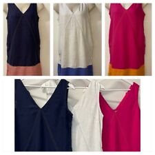 NEXT Ladies Twin Pocket Linen Blend V Neck Shift Dress Sizes 6-14 REDUCED