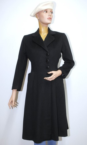 Vintage 1940s black wool - 1940s,