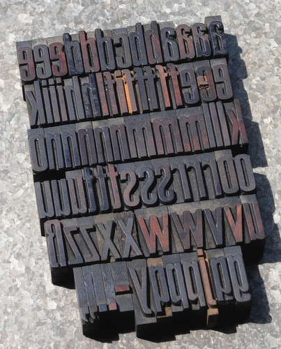 Alphabet 31mm letterpress - a-z,