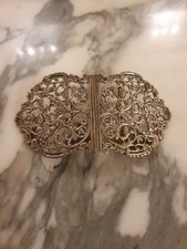 Vintage Solid Silver Two Part Buckle,  Worn By Nurses In The 20th Century