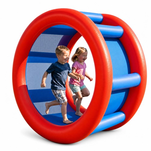 Roller inflatable land wheel - inflatable,