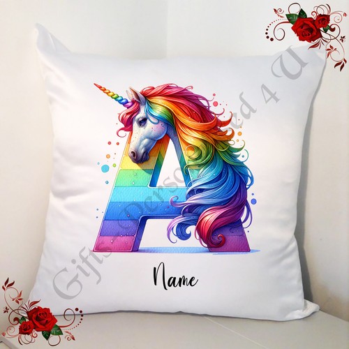 Personalised white cushion - personalised,