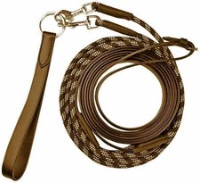 Horse Draw Reins Soft Grip Leather Pony Riding Equestrian Schooling Training Aid