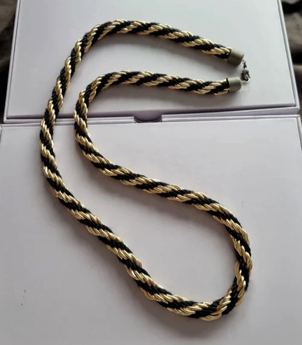 Chunky black and gold coloured - and, gold-coloured