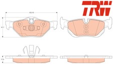 REAR BRAKE PADS SET GDB2050