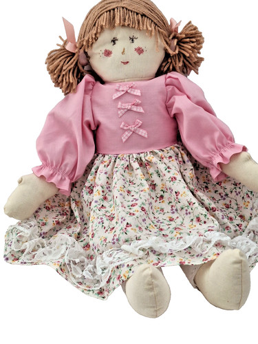 Handmade calico rag doll - , 50"