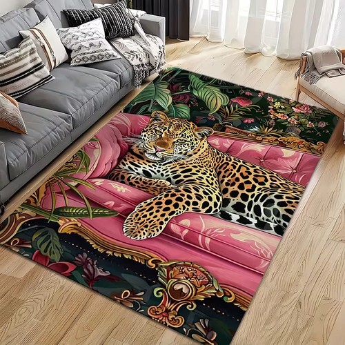 Leopard the sofa carpet - on,