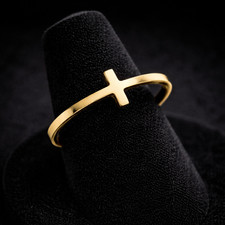 Modern Cross Wrap Ring 9ct