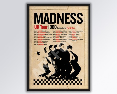 Madness wall art 1980 - madness, uk