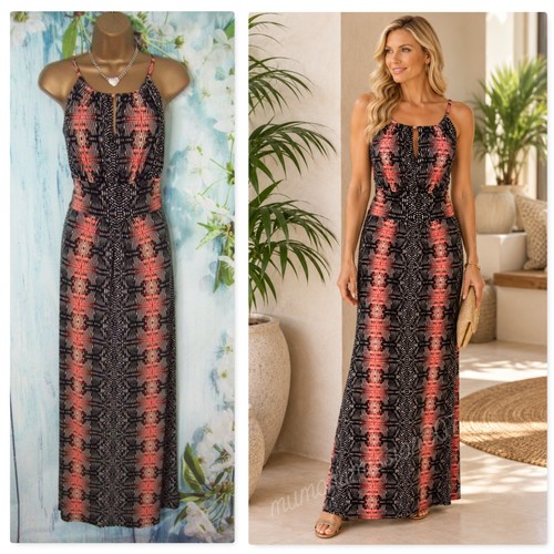 Wallis black coral print maxi - coral,