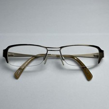 Monsoon Eyeglasses Glasses Frames Gold Square Half Rim 52-16-140 MPN 24813600