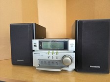 Panasonic SB-PM01 CD Stereo System w/ x2 Wooden Speakers 6 Ohm With Remote
