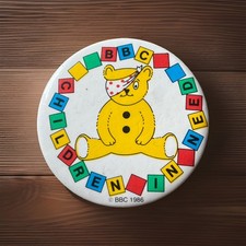 Vintage Pudsey Bear pin badge