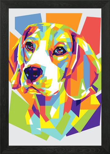 Beagle framed wall art poster - wall,