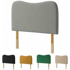 Curved Headboard Padded Plush
