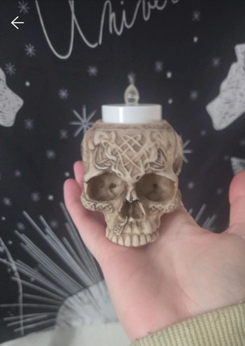 Skull tealight candle holder - candle,