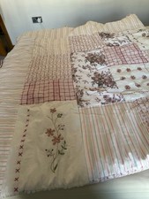 Catherine Lansfield Floral Patchwork Quilted Bedspread &pillow shams 244x264 cm 
