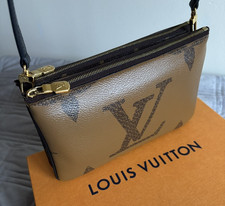 Louis Vuitton Giant Monogram Reverse Double Zip Pochette Bag Excellent RRP £1150
