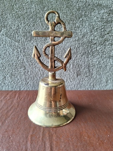 Brass bell with - bell, anchor