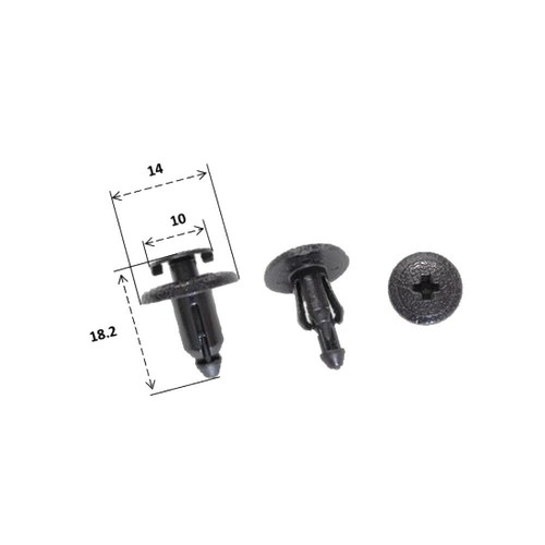 Plastic rivets x 14 - rivets, 18.2