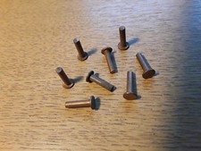 1/8" (3.2mm) x 1/2" (12.7mm) FLAT HEAD SOLID COPPER RIVET QTY 8