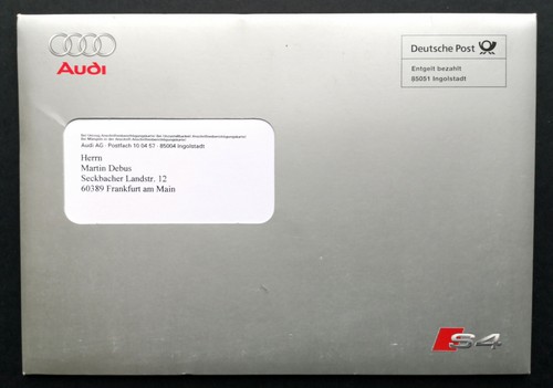 Mailing the new - mailing", audi