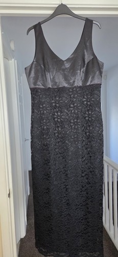 Black debut long evening dress - long,