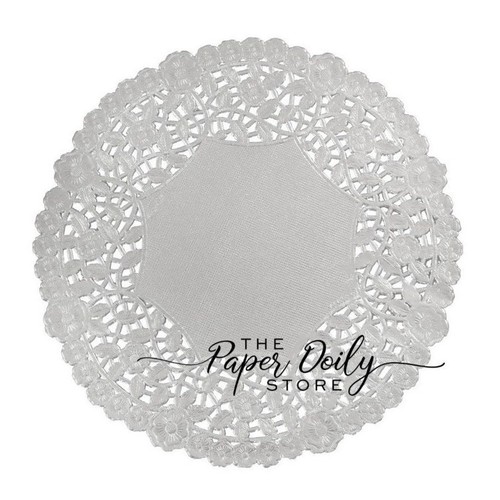 Silver paper doilies - -, 12"