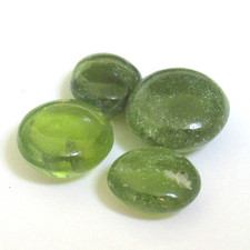 Lot of 4 Natural Apatite Gemstones Oval/Round Cabochons Pale Green Loose Stones