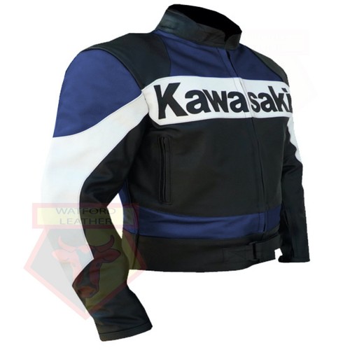 Kawasaki blue motorbike - blue,