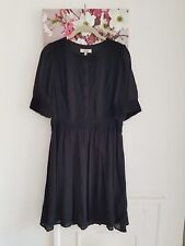 Somerset by Alice Temperley Black Silk Mini Tea Dress, UK Size 12 Immaculate