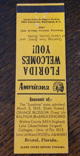 Vintage matchcover souvenir - vintage,