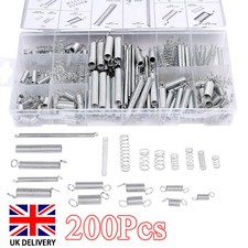 200 Set Assorted Coil Spring Small Metal Steel Expansion Compressed Springs UK